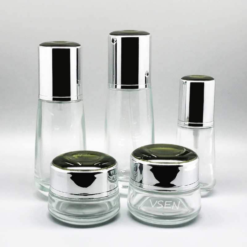 绿色hth.com套装瓶子 面霜瓶子 hth.com新开发hth.com(图5)